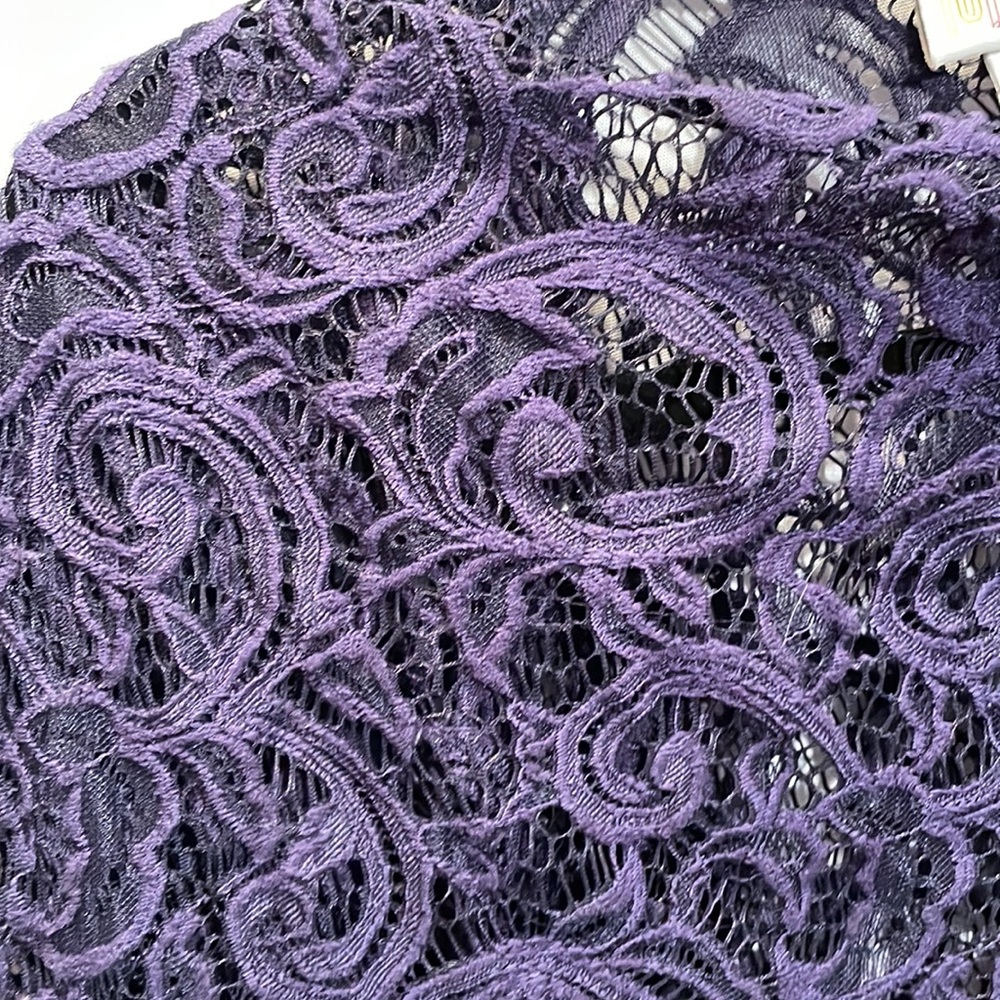 LuLaRoe‎ Women’s Purple Lace Kimono Shaw/cover up Jacket  Small - Picture 4 of 5